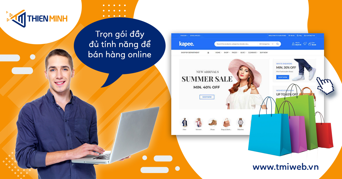 thiết kế website bán hàng tại công ty Thiên Minh
