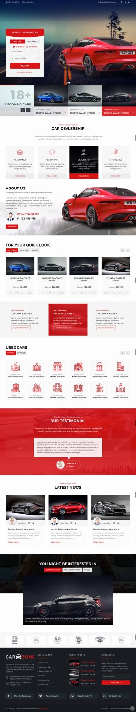 Mẫu thiết kế website Bán Ô tô tại Thiên Minh