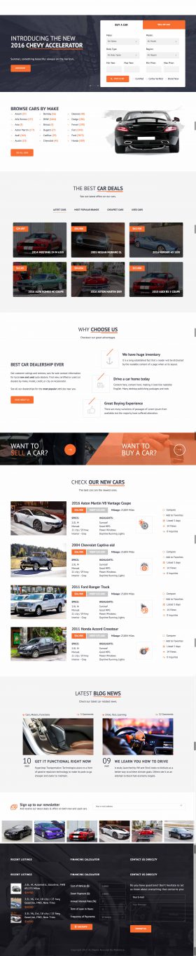 Thiết kế website mua bán xe hơi tại Thiên Minh