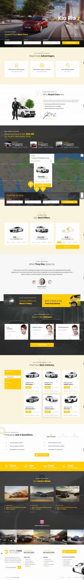 Mẫu thiết kế giao diện website dịch vụ cho thuê xe du lịch