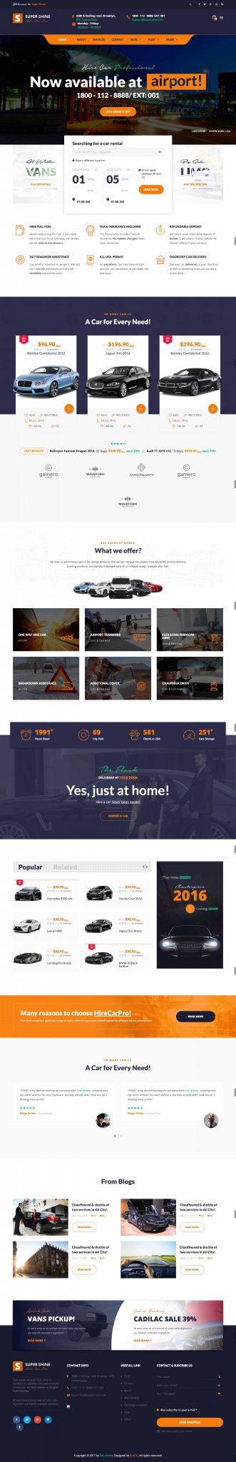 Mẫu thiết kế dịch vụ website cho thuê xe du lịch