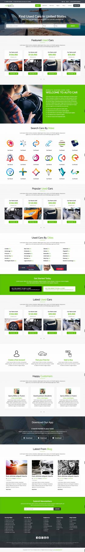 Mẫu thiết kế website dịch vụ cho thuê xe du lịch
