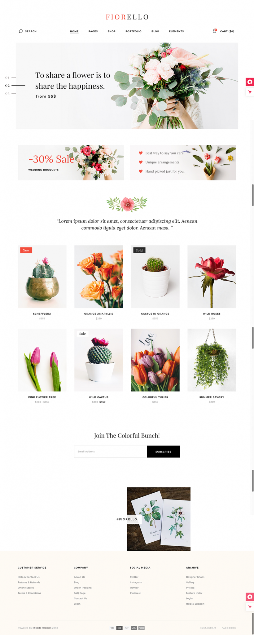 Thiết kế website Shop hoa tại Thiên Minh