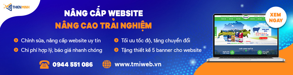 chỉnh sửa nâng cấp website tại Thiên Minh