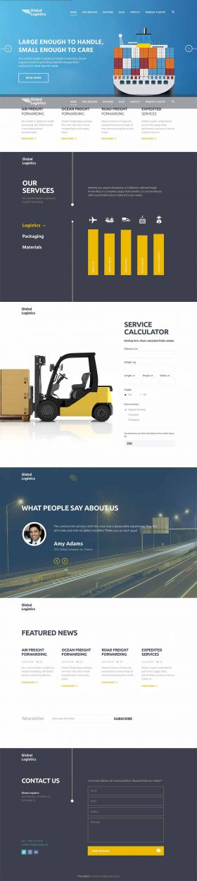 Thiết kế website đẹp cho doanh nghiệp vận chuyển