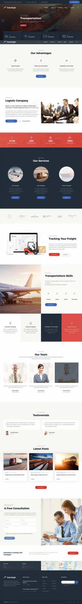 Thiết kế website đẹp cho doanh nghiệp vận chuyển