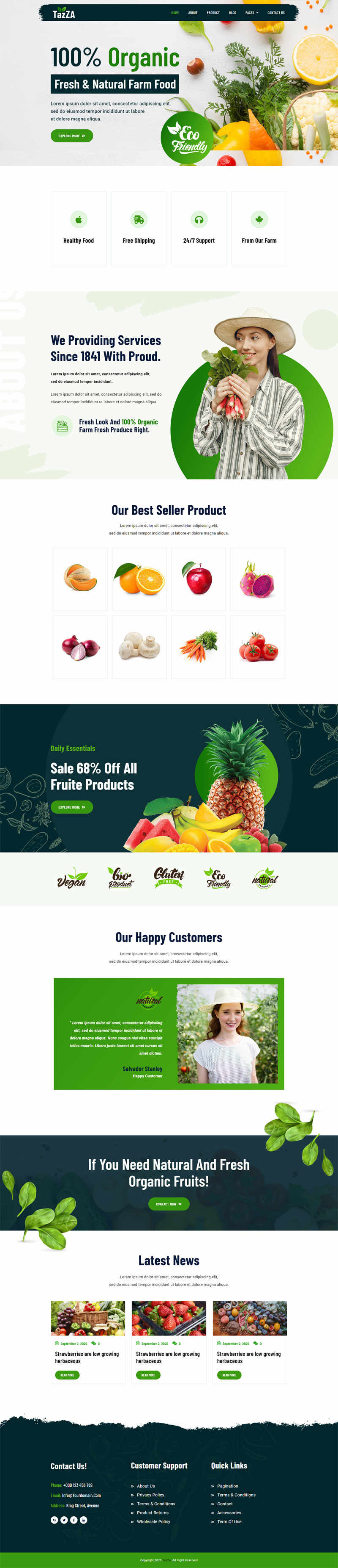 thiet ke website tmi organic food 150012