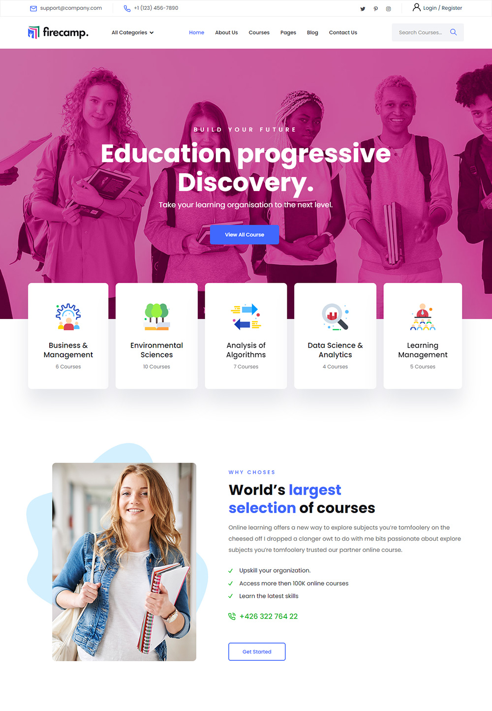 mẫu website giáo dục thịnh hành năm 2022