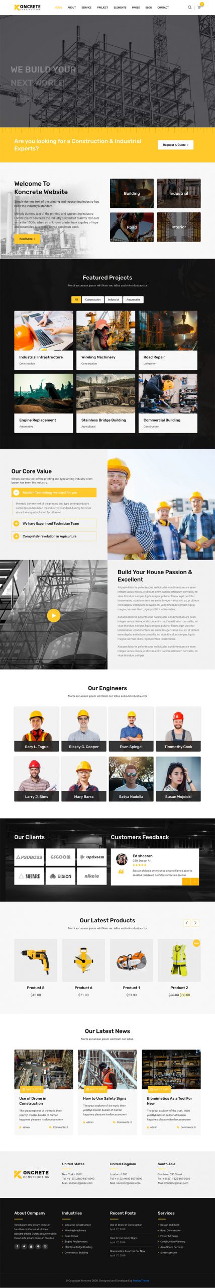 Mẫu website tư vấn xây dựng TMI_Construction_24005